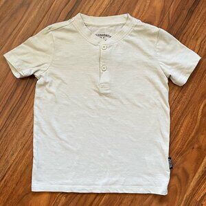 Buffalo David Bitton Boys Cream Short Sleeve Henley Tee 5T